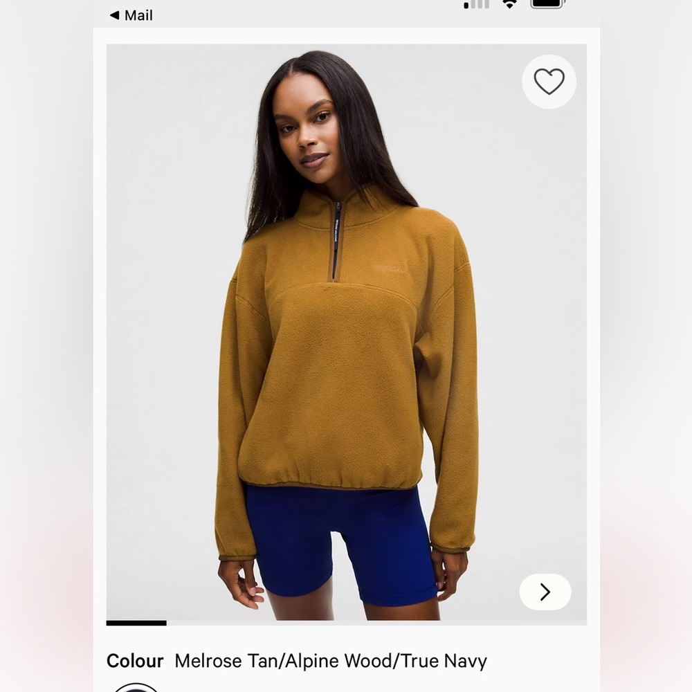 Lululemon Athletica Melrose Tan Fleece Pullover